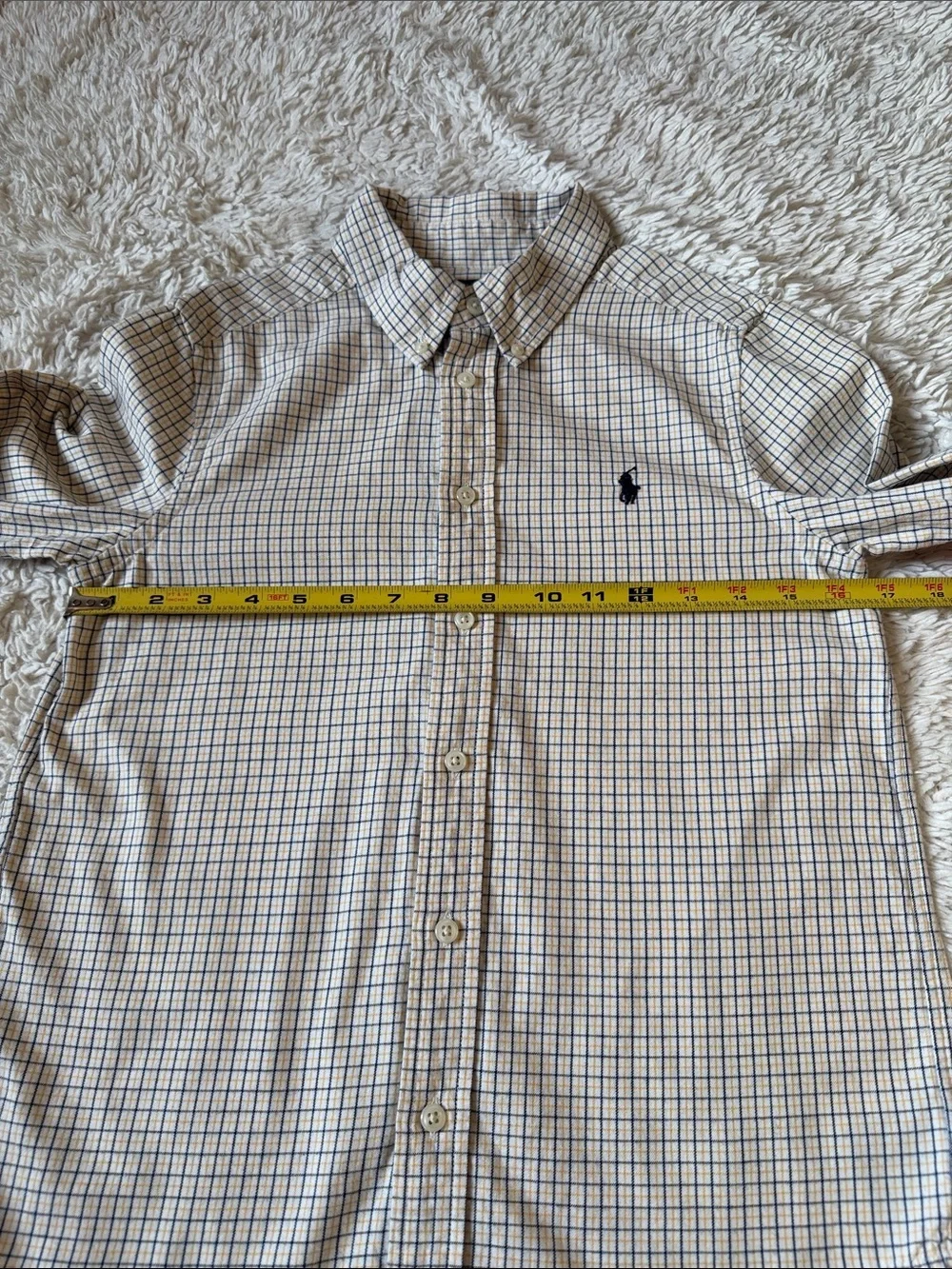 Ralph Lauren Button-Down Plaid Shirt for boy size 10-12